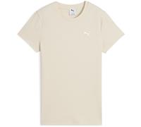 Puma ESS ELEVATED Geripptes T-Shirt Damen | Mit Plain | Alpine Snow | Größe: M White