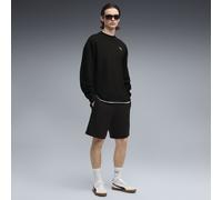 Sweatshirt PUMA "Essentials Elevated Relaxed Material Crew Sweatshirt Herren", Herren, Gr. XS, schwarz, Obermaterial: 66% Baumwolle, 2% Elasthan, 32% Polyester. Rippe: 3% Elasthan, 97% Baumwolle. Besa