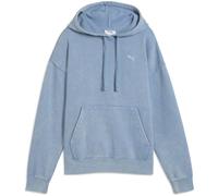 PUMA Essentials Elevated Relaxed Wash Hoodie Damen, Kleidung, Blau, S Blue