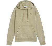 PUMA Essentials Elevated Relaxed Wash Fleece Hoodie Damen 82 - lux army L