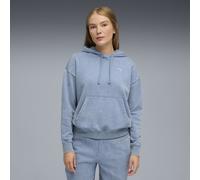 PUMA Essentials Elevated Relaxed Wash Hoodie Damen, Kleidung, Blau, M Blue