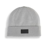 PUMA Essentials Elevated Rubber Patch Low Crown Beanie, Accessoires, Grau Echo, OSFA Gray