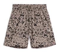 Puma Essentials Graphic Animal High-Rise AOP Woven 4” Damen Shorts, braun S