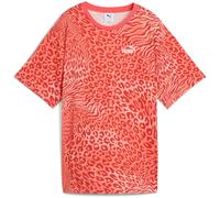 Puma ESS Graphic Animal Relaxed AOP Damen T-Shirt, pink L