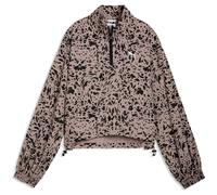 PUMA Essentials Graphic Animal Relaxed Allover Print Woven 1/2-Zip Schlupfjacke Damen 88 - sandstone XL