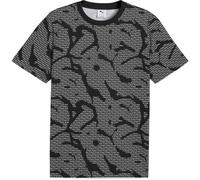 Puma ESSENTIALS LOGO LAB AOP TEE Herren T-Shirt, dunkelgrau, größe L