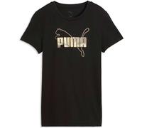 Puma ESSENTIALS LOGO LAB METALLIC TEE Damen T-Shirt, schwarz, größe L