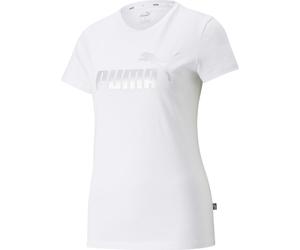 Puma Essentials+ Metallic Logo Tee puma white-silver metallic (02) M