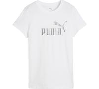 Puma ESS METALLIC No. 1 Logo T-Shirt Damen | Mit Logo Print | White/Metallic Silver | Größe: XL White