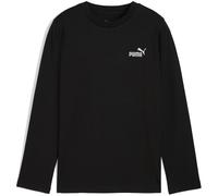 Langarmshirt PUMA "ESS NO 1 LOGO LONGSLEEVE TEE B", Jungen, Gr. 140, puma schwarz, Jersey, Obermaterial: 100% Baumwolle, unifarben, regular fit normal, Rundhals, Shirts Langarmshirt, entspannte Passfo