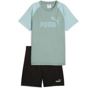 PUMA Essentials No.1 Logo Sportshirt & Shorts Set Jungen 30 - green moon 140