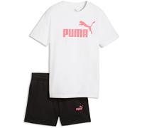 PUMA Essentials No.1 Logo T-Shirt und Shorts Set Kinder, Kleidung, Weiß, 15-16Y White
