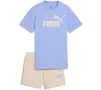 Freizeitanzug PUMA "Essentials No.1 Logo T-Shirt und Shorts Set Mädchen", Mädchen, Gr. 176, intense lavender lila, Obermaterial: 100% Baumwolle; Rippe: 29% Polyester, 71% Baumwolle, Sportanzüge Freize