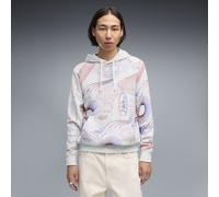 Hoodie PUMA "Essentials Printed Graphic Hoodie Herren", Herren, Gr. XS, weiß glow heather, Obermaterial: 100% Baumwolle. Kapuzenfutter: 100% Baumwolle. Rippe: 3% Elasthan, 97% Baumwolle, normal, Sweat
