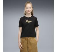 PUMA Essentials Script Glitter T-Shirt Teenager, Accessoires, Schwarz, 7-8Y