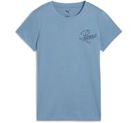 PUMA Essentials Script T-Shirt Damen 34 - cool blue S