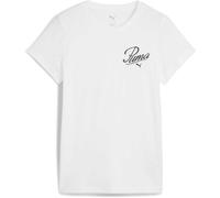 Puma ESSENTIALS SCRIPT TEE Damen T-Shirt, weiß, größe XS