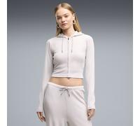PUMA Essentials Slim Gerippte Kapuzenjacke Damen, Kleidung, Rosa, XL