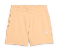PUMA Essentials Small No. 1 Logo 5'' High-Waist French Terry Sweatshorts Damen 41 - almost apricot S