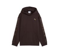Hoodie PUMA "Essentials Tape Relaxed Hoodie Mädchen", Kinder, Gr. 140, braun (chocolate fondue braun), Obermaterial: 34% Polyester, 66% Baumwolle. Kapuzenfutter: 100% Baumwolle. Rippe: 97% Baumwolle, 