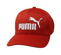 PUMA Evercat Luke Stretch Fit Cap, Red/White, Small-Medium US