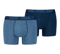 Boxershorts PUMA "PUMA MEN EVERYDAY BASIC BOXERS 2P", Herren, Gr. M, Jersey, blau (denim), Jersey, Obermaterial: 95% Baumwolle, 5% Elasthan, Unterhosen (50624136-M) denim