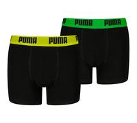 PUMA Boy's Everyday Basic Boxer, Black/Various Logo Colors, 146/152 (2er Pack)