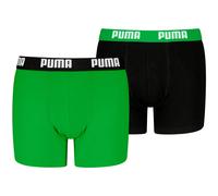 Puma Boxershorts Jungen Everyday Basic – Komfortabler Logobund – Grün/Schwarz – 170/176 – 2er Pack