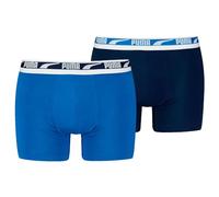 Puma 2P Men Multi Logo Boxer Marine/Blau Baumwolle Large Herren