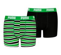 Puma Boys Everyday Striped 2er-Pack Kinder Unterhose, grün 122/128