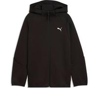 Sweatjacke PUMA "Evostripe Reißverschluss-Hoodie Jungen", Jungen, Gr. 152, schwarz, Obermaterial: 23% Polyester, 77% Baumwolle; Einsatz: 81% Baumwolle, 19% Polyester; Seitentasche - Oben: 100% Baumwol