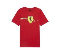 PUMA Ferrari Race Big Shield Herren-T-Shirt, Rosso Corsa, Klein