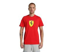 T-Shirt PUMA "Scuderia Ferrari Race Coloured Big Shield T-Shirt Herren", Herren, Gr. L, rot (rosso corsa rot), Obermaterial: 100% Baumwolle; Rippe: 75% Baumwolle, 25% Polyester, regular fit, Rundhals,