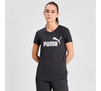 Puma Fitness-Shirt Essentials Logo (100% Baumwolle) dunkelgrau Damen, Größe M