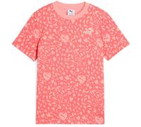 PUMA Flaming Love Print T-Shirt Mädchen 24 - peach frost 140