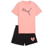 PUMA Flaming Love T-Shirt & Shorts Set Mädchen 18 - pink fruit 176