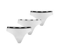 PUMA Frauen String Thong 3er Pack Höschen, Weiß, XS