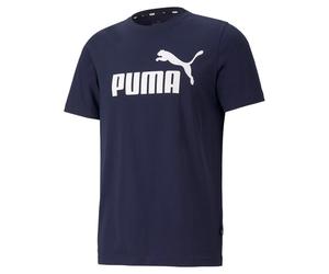 Puma Freizeit-Tshirt Essentials Logo (100% Baumwolle) peacoatblau Herren, Größe S