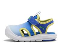 Sandale PUMA "Fun Racer Sandal Come On Sandalen Kinder", Mädchen, Gr. 24, royal sapphire grün fruit lemon meringue blau gelb, Obermaterial: Textil, Synthetik; Futter: Textil; Innensohle: Synthetik; La