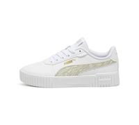 Puma Girls Carina 2.0 Zebra JR Sneaker, Puma White-Desert DUST-Puma Gold, 37.5 EU