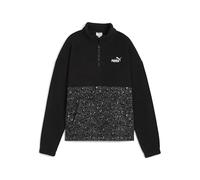 Puma Sweatshirt Damen Essentials Graphic Animal Relaxed Half-Zip Crew Schwarz L