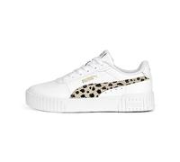 PUMA Girls' Fashion Shoes CARINA 2.0 ANIMAL JR Trainers & Sneakers, PUMA WHITE-GRANOLA-PUMA BLACK-PUMA GOLD, 36