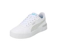 PUMA Girls' Fashion Shoes CARINA 2.0 MERMAID JR Trainers & Sneakers, PUMA WHITE-HERO BLUE-PUMA SILVER, 37.5