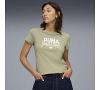 PUMA Grafik Varsity T-Shirt Damen, Kleidung, Grün, XS Green