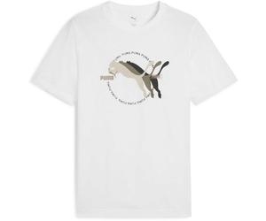 Puma GRAPHIC MULTIPLE CAT LOGO TEE Herren T-Shirt, weiß, größe XL