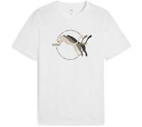 Puma GRAPHIC MULTIPLE CAT LOGO TEE Herren T-Shirt, weiß, größe XXL