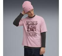 PUMA Graphic Paradise Mindset Washed Boxy T-Shirt Herren, Kleidung, Rosa, XL Pink