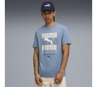 Puma Herren T-Shirt mit Grafikmuster, Blau, cool Blue, L