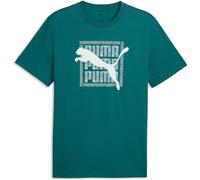 Puma GRAPHIC WORDING TEE Herren T-Shirt, dunkelgrün, größe L