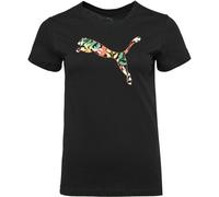 Puma GRAPHICS FLORAL CAT LOO TEE Damen T-Shirt, schwarz, größe S